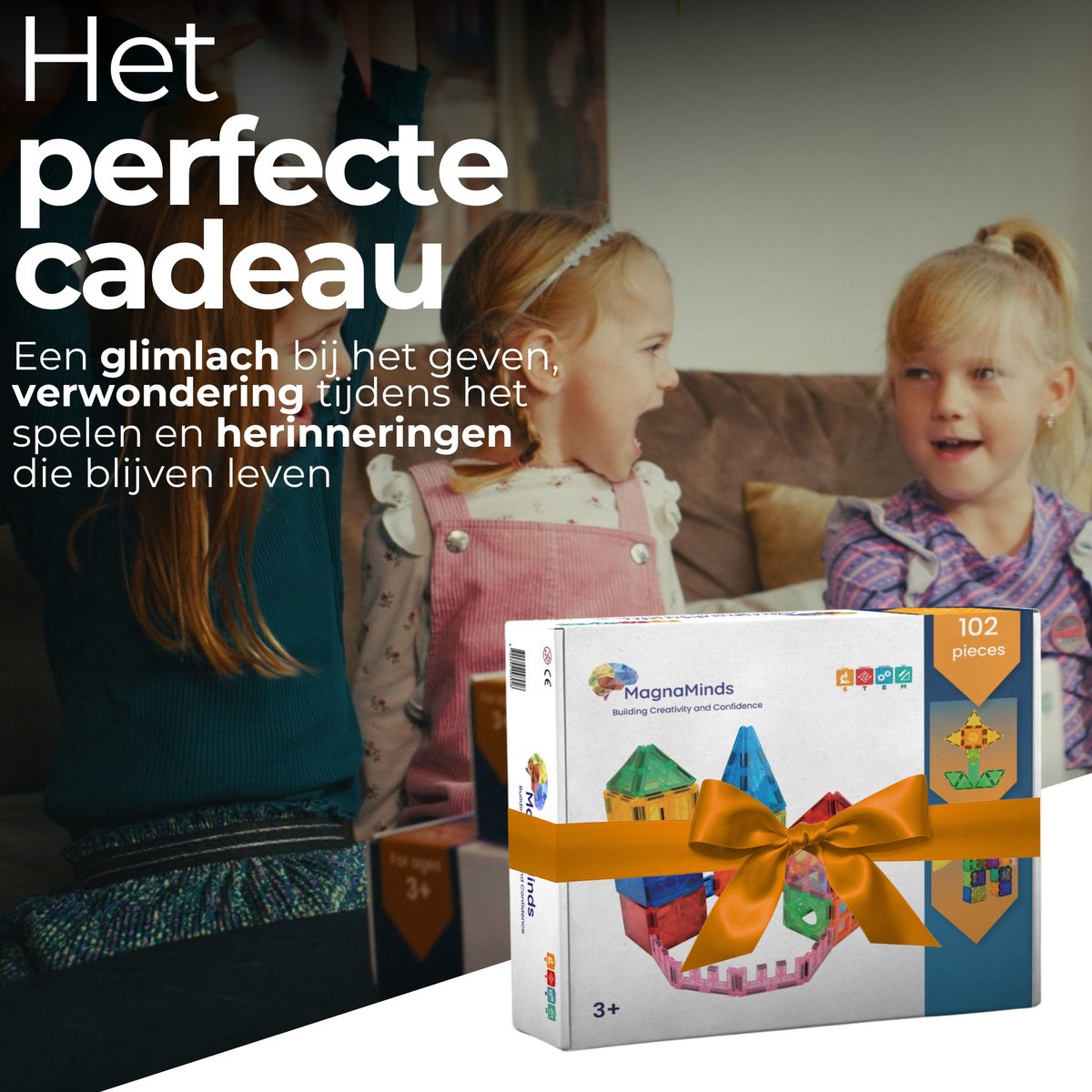 Magna Minds - Magnetic Tiles - Knikkerbaan - 102 stuks - Magnetisch Speelgoed - Constructie speelgoed - Magnetische tegels - Montessori speelgoed - Magnetic toys - Magnetische bouwstenen - Speelgoed Kinderen — afbeelding 8