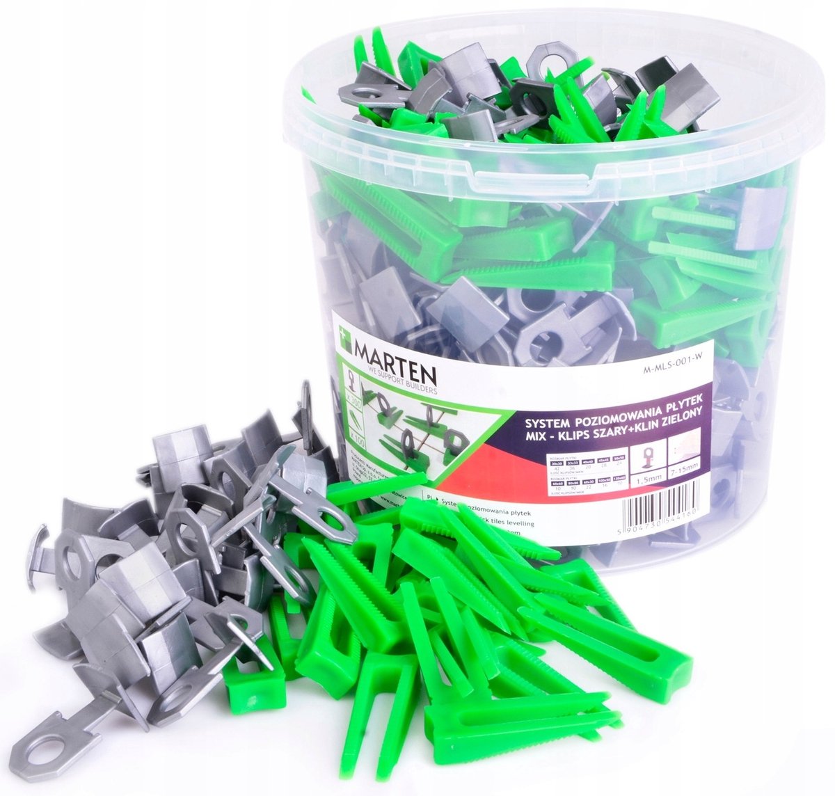 Marten Tegel Levelling Clips 300 Stuks - 1mm Voeg