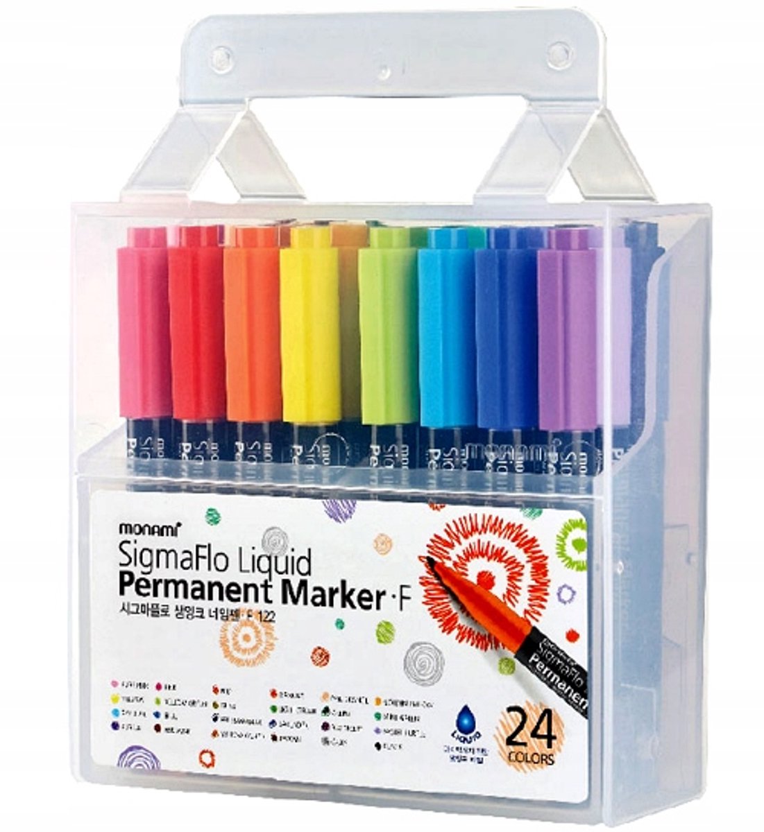 MonAmi SigmaFlo F122 Permanente Markers - 24 Kleuren