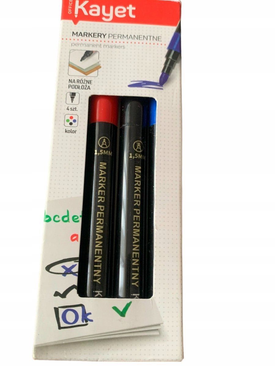 Kayet Promarkers Set - 4 kleuren, 1,5 mm, permanent