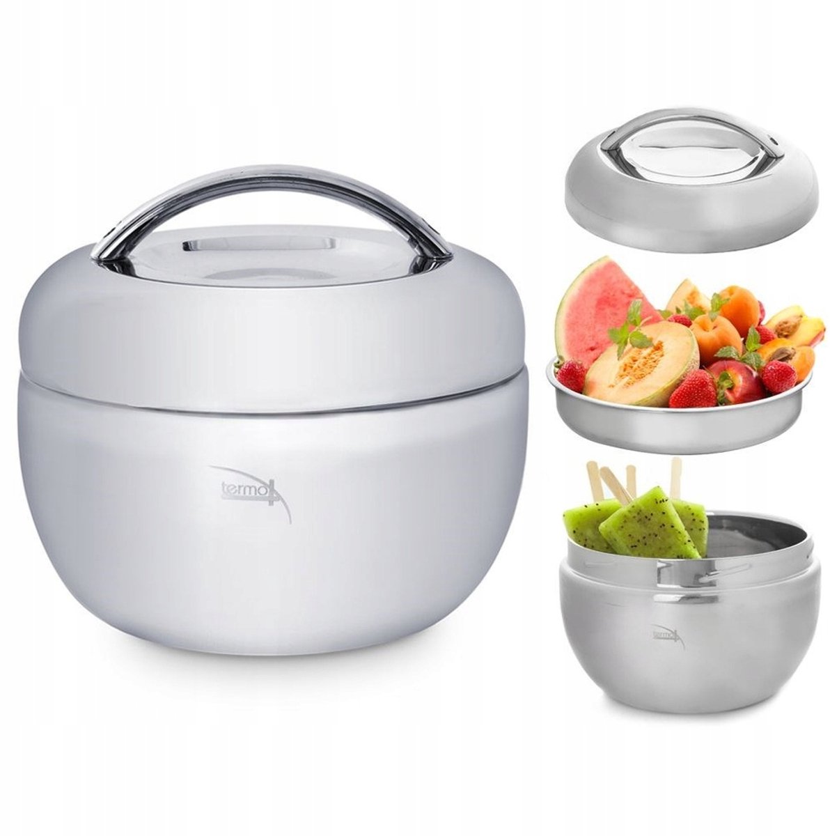 Orion Thermos Lunchbox RVS 0.8L - Houdt Maaltijden Warm