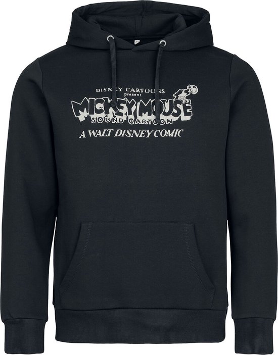 Mickey Mouse Steamboat Willie Heren Trui met capuchon - zwart - L
