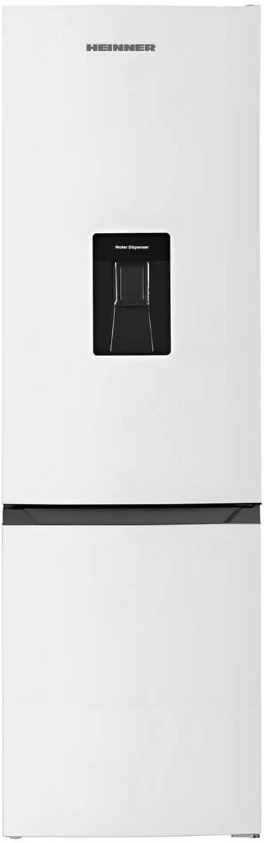 Heinner HC-HM260WDE++ Koel-vriescombinatie met Waterdispenser – 260 L – Elektronische Temperatuurregeling – Omkeerbare Deuren – Wit – 5 Jaar Garantie — afbeelding 1