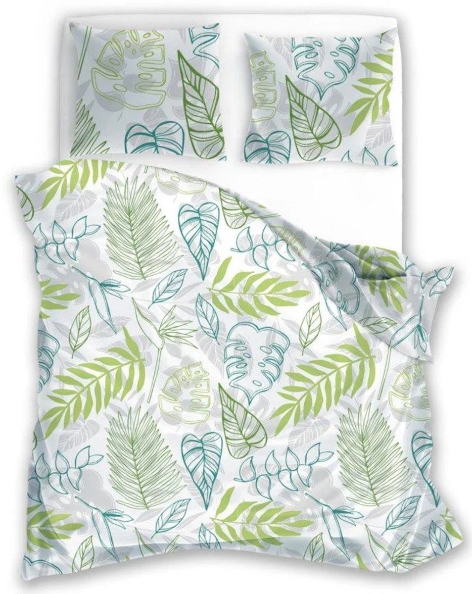Microvezel Beddengoedset 200x220cm Harmony Groene Bladeren