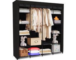 DailySupplies® Dressing Kasten - Kledingkast - Kledingkasten Slaapkamer - Organizer -Zwart