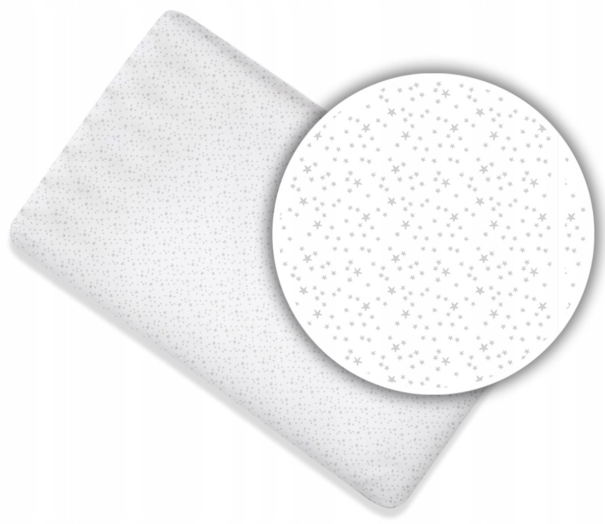 Katoenen laken met elastiek 120x60 cm - Sterrenbeeld Wit