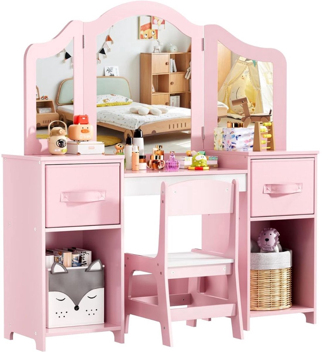 Thuys – Kaptafel Kind – Make up Tafel – Voor Meisjes – Schminktafel