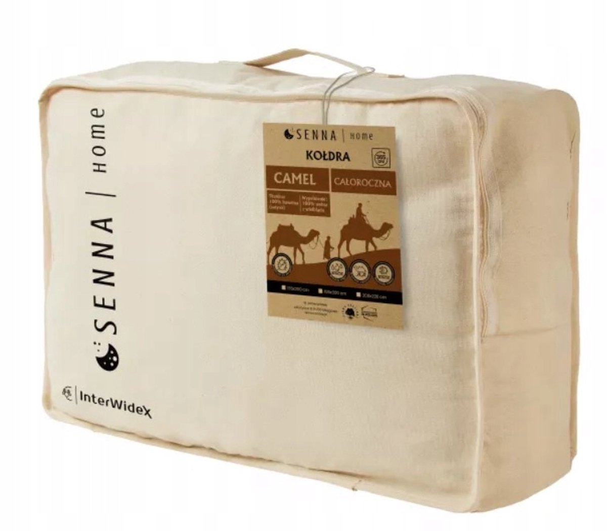 Kameelwollen koude deken 200x220 - Ademend en warm