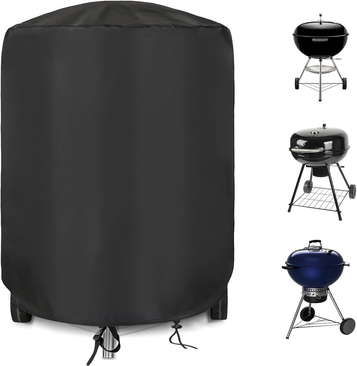 57cm barbecuehoes, 500D waterdicht Oxford-materiaal, voor Weber 57cm bolvormige barbecue, gasbarbecue-accessoire (Φ71 x 73 cm)
