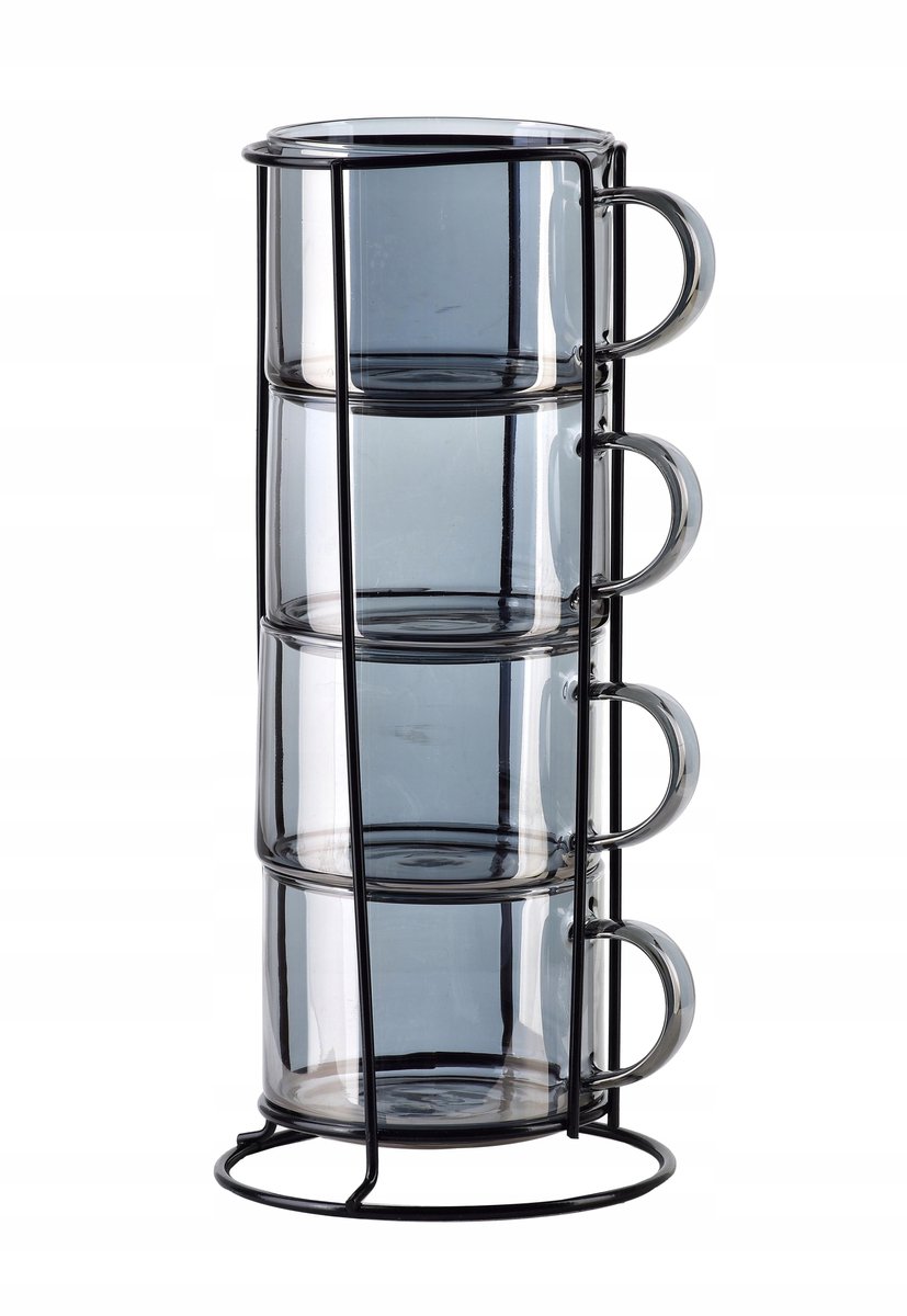 PETER GREY 4-delige mocassinset met standaard, 350ml, grijs