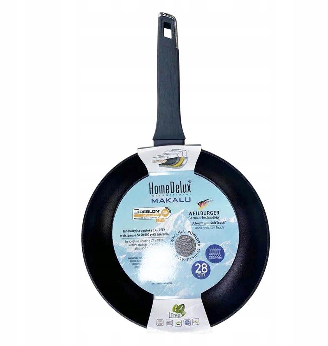 Greblon Koekenpan 28cm - Non-stick, Inductie & Gas