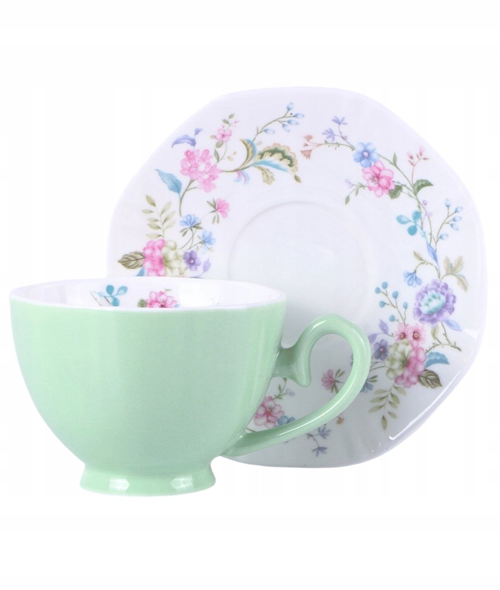 Veroni Stefania Mokerset 2x 250ml Porselein - Bloemendessin