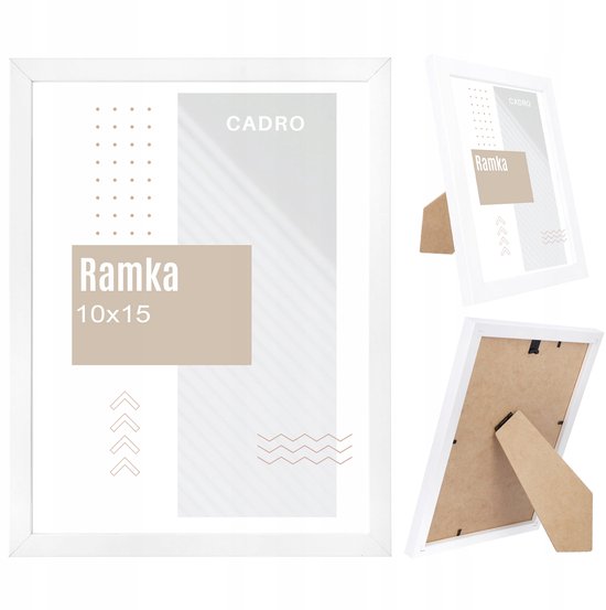 Witte Fotolijst 10x15 Cm MDF Met Standaard A6 Bol witte-fotolijst-10x15-cm-mdf-met-standaard-a6-bol