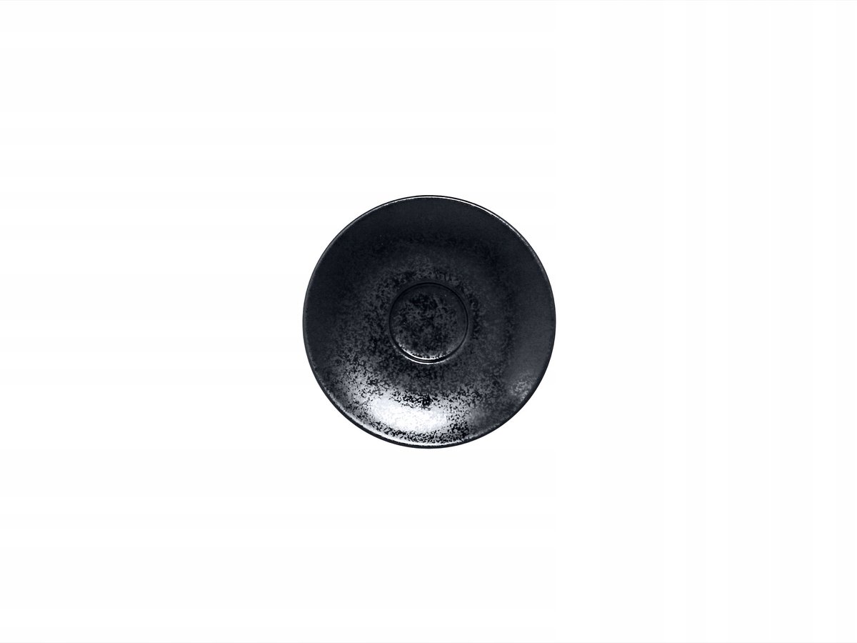 RAK Karbon Espressokopje Schotel 13 cm Zwart - Hoogwaardig Porselein