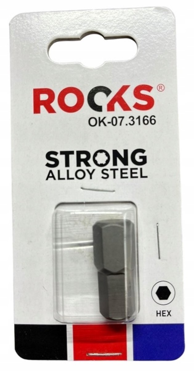 ROOKS Bit HEX 12 mm x 30 mm, 3/8", Staal S2