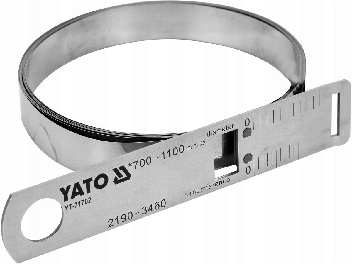 Yato Stalen Meetlint Diameter & Omtrek 700-1100 mm RVS