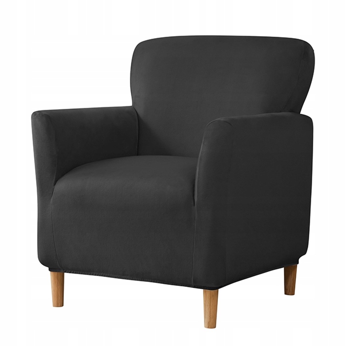 Zwarte Velours Hoezen voor Kleine Fauteuil S - Stijlvol en Duurzaam