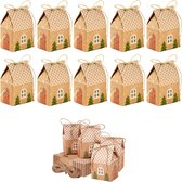 JZK 50 x kartonnen geschenkdoosjes in gouden kussen-vorm, voor snoep JZK 50 x kartonnen geschenkdoosjes in gouden kussen-vorm, voor snoep