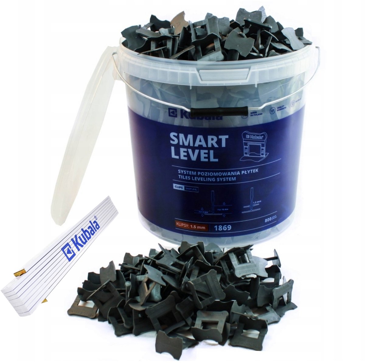 Kubala Smart Level Clips 1,5mm - 800 Stuks in Emmer