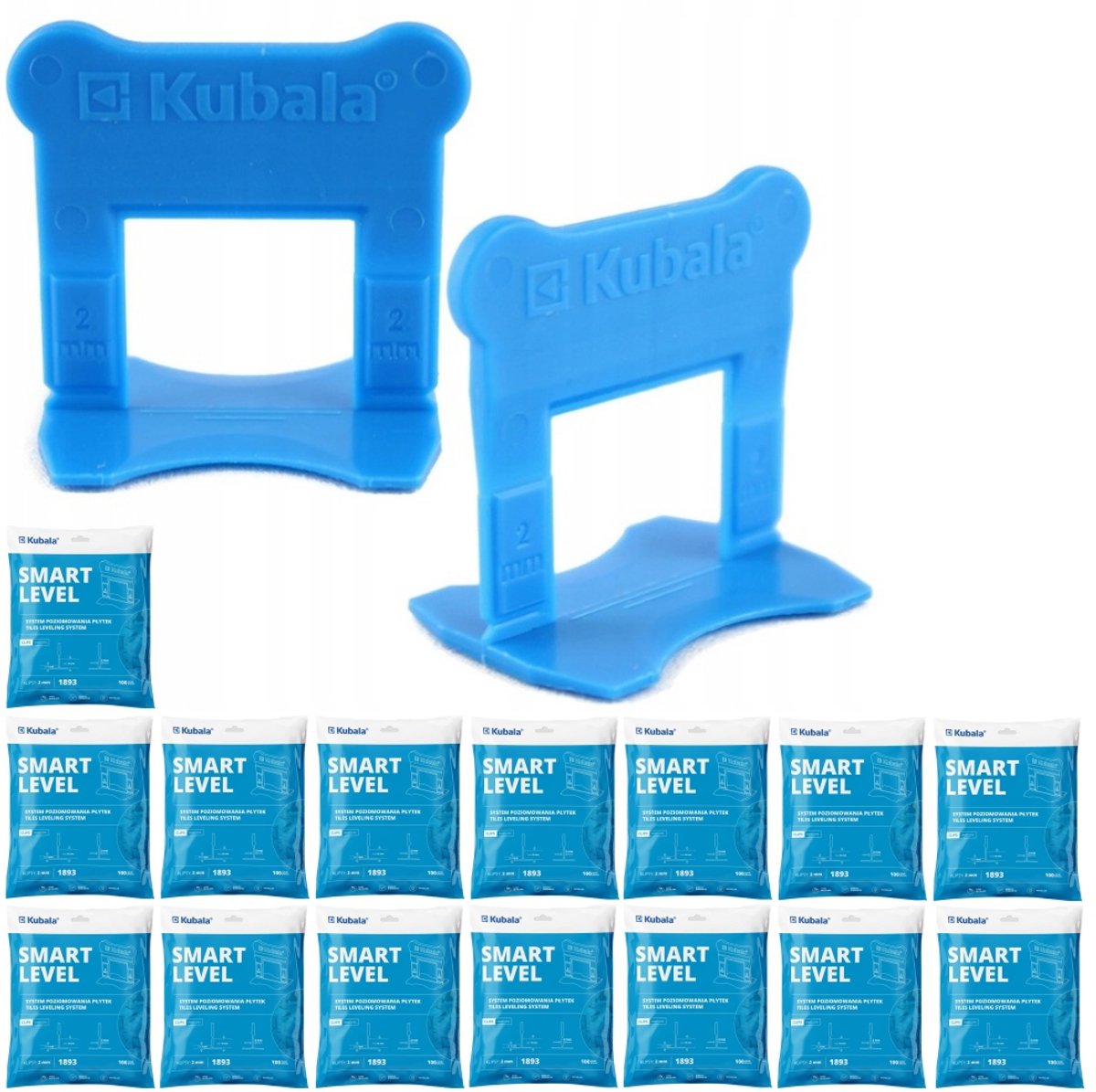 Kubala Smart Level Clips voor Tegelzetters - 2mm Voeg - 1500 Stuks