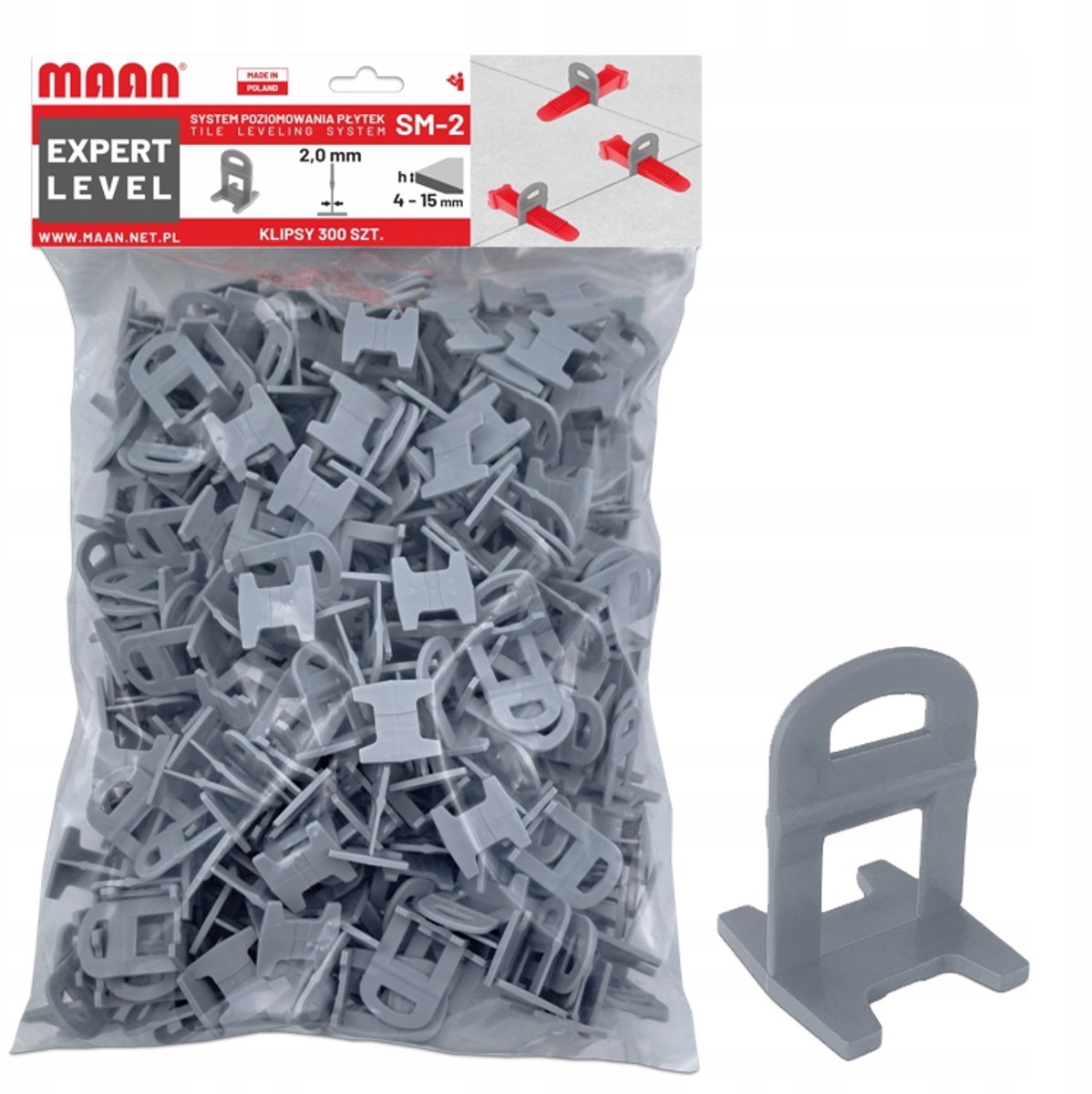 300x Tegel Nivelleerclips 3mm Voeg 4-15mm Dikte - Professioneel