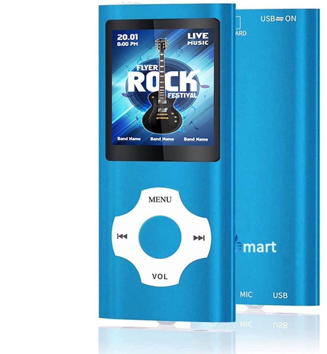 Ynkkvre -Draagbare Multimedia MP3-Speler – 128GB Uitbreidbaar, Muziek, Video, Foto’s en E-Books voor Kinderen en Ouderen
