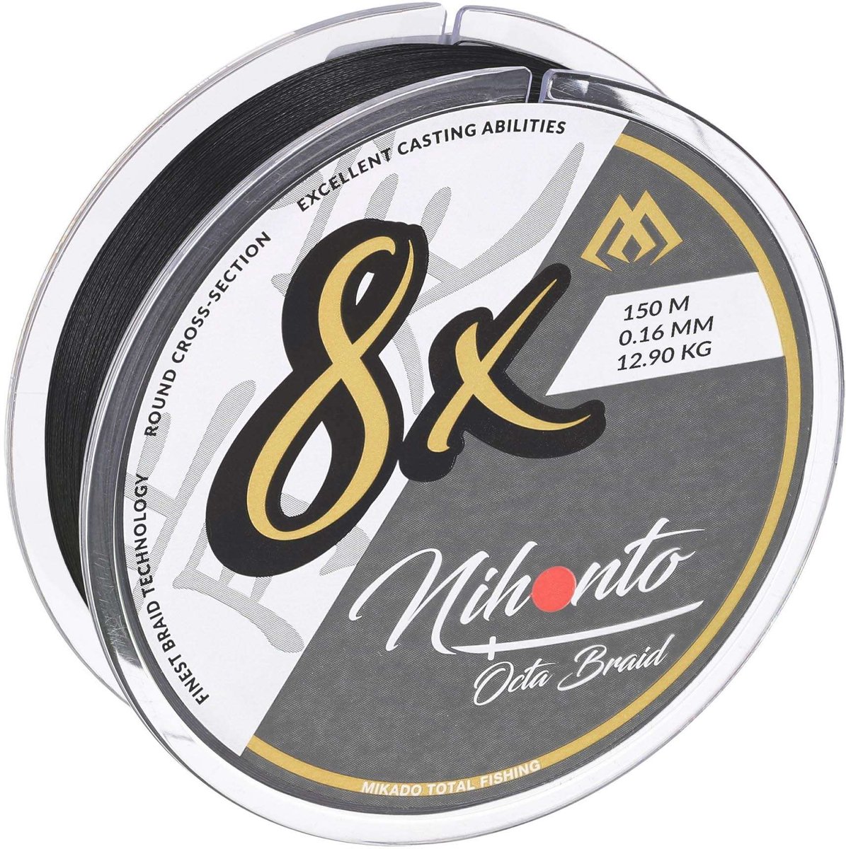 Mikado Nihonto Octa Braid Vlechtlijn Zwart 0,08mm x 150m