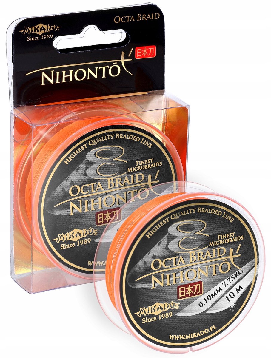 Mikado Nihonto Octa Braid Oranje Vislijn 0.20mm 150m 18.1kg