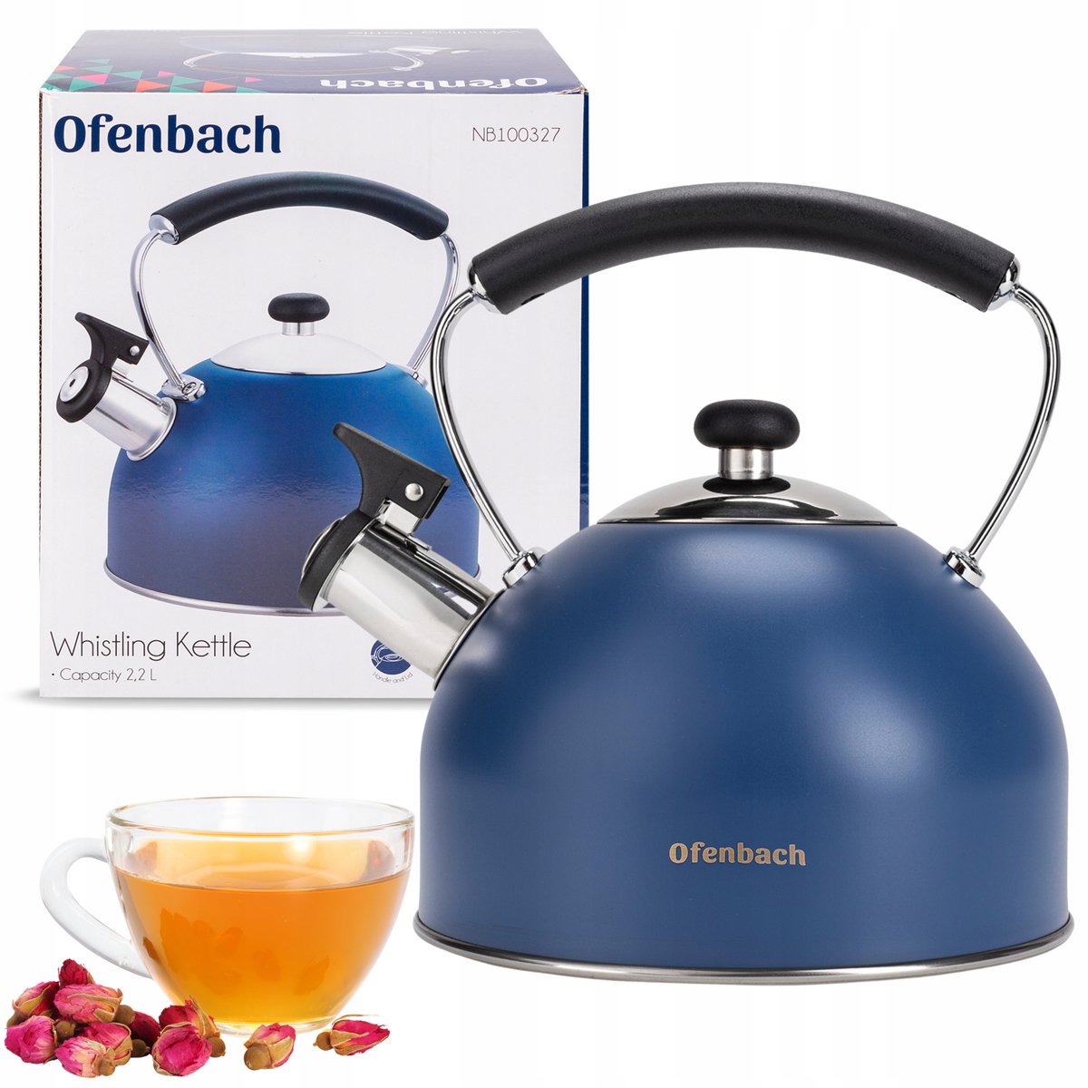 RVS Waterkoker met Fluitje - 2.2L - Geschikt voor Inductie