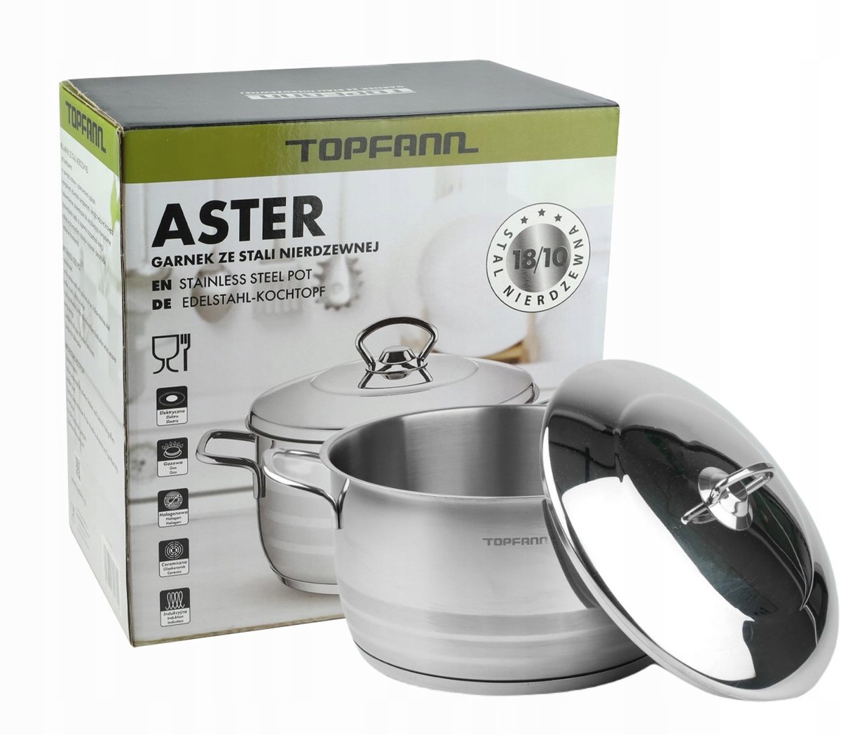 Aster Kookpan 2.5L - Hoogwaardig 18/10 Roestvrij Staal