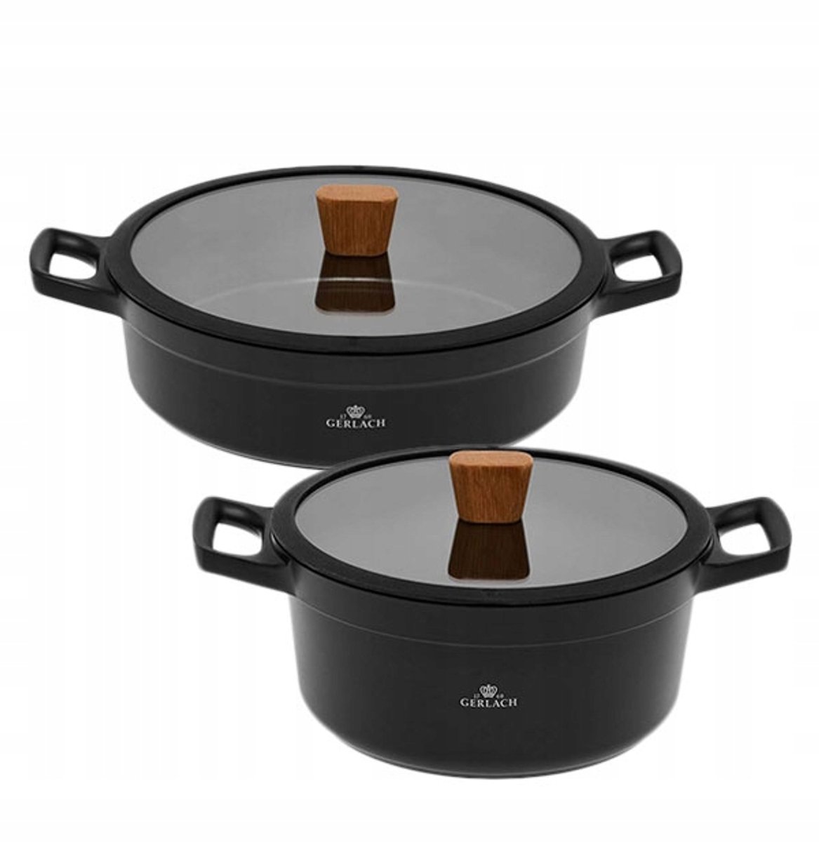 Gerlach Natur Pannenset 24 & 28 cm - Non-Stick Keramisch