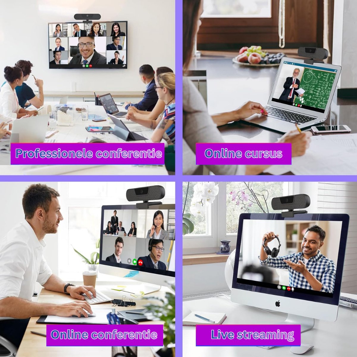 DailySupplies Webcam voor PC - Streaming Camera - 4K Kwaliteit thumbnail 3