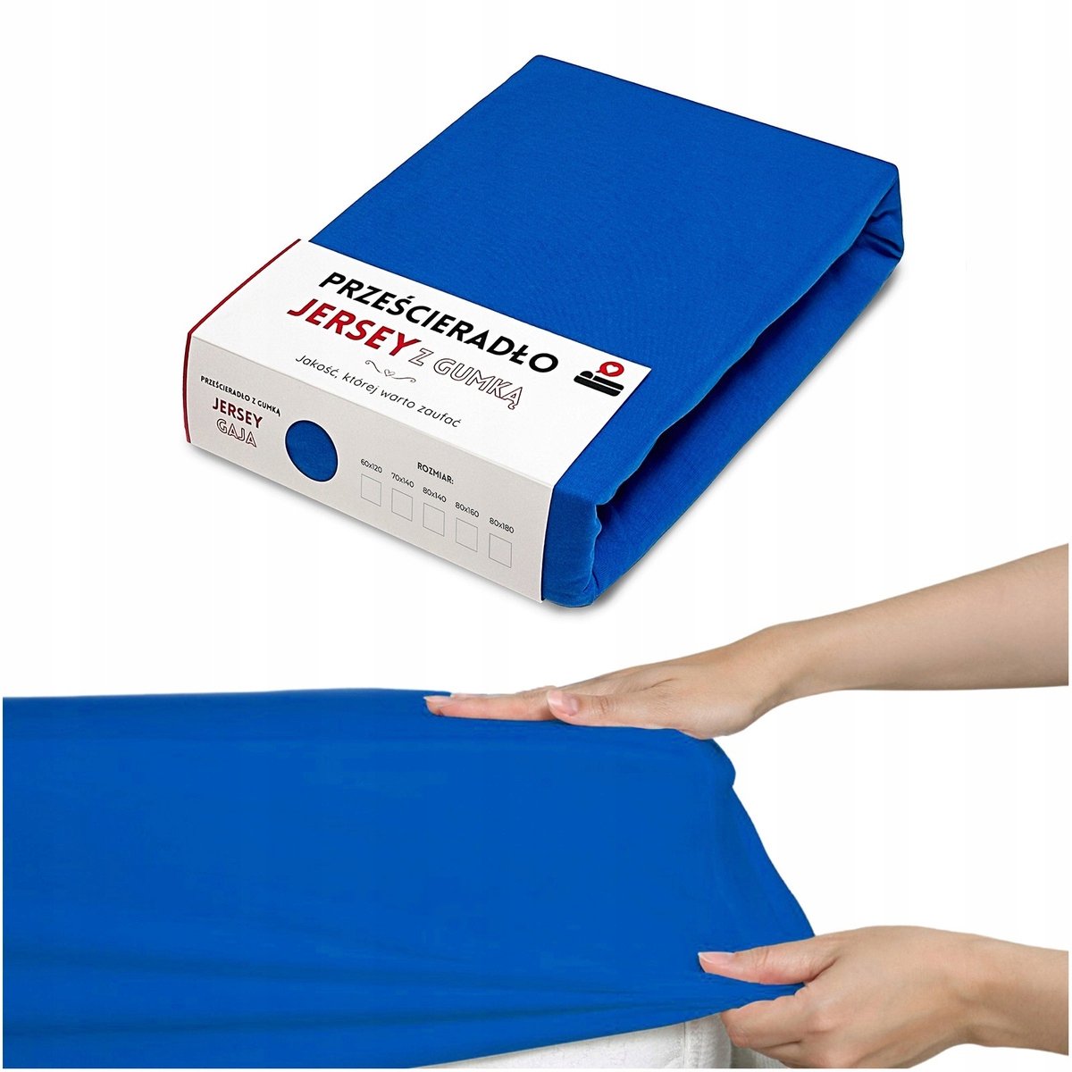 Jersey Hoeslaken 60x120 cm met Elastiek - Gaja Blauw