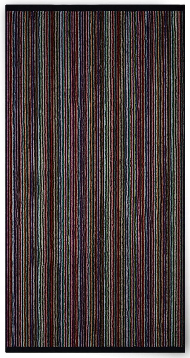 Luxe Egyptische Katoenen Badhanddoek LIMA 70x140cm - Zwart Gestreept