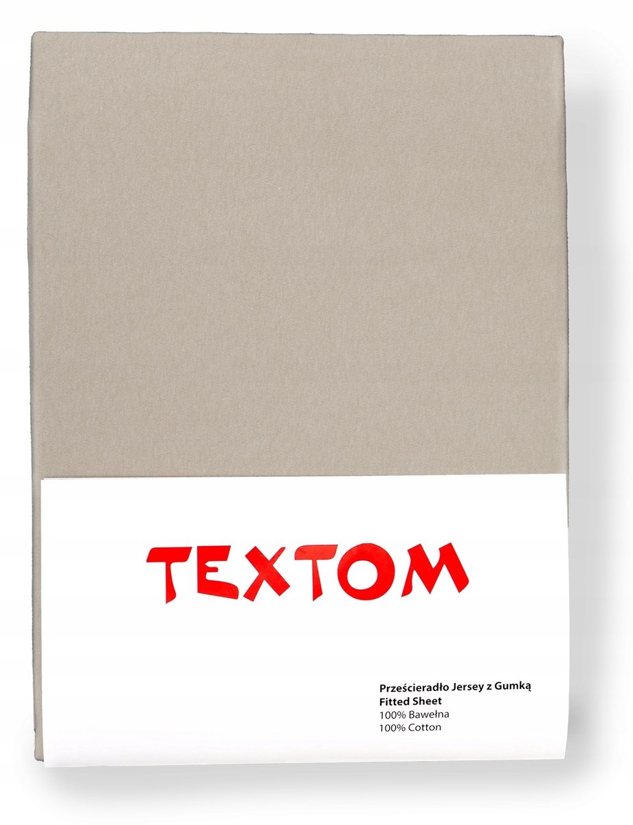 Luxe Jersey Hoeslaken 90x200cm - 100% Katoen, Beige, 30cm Hoog