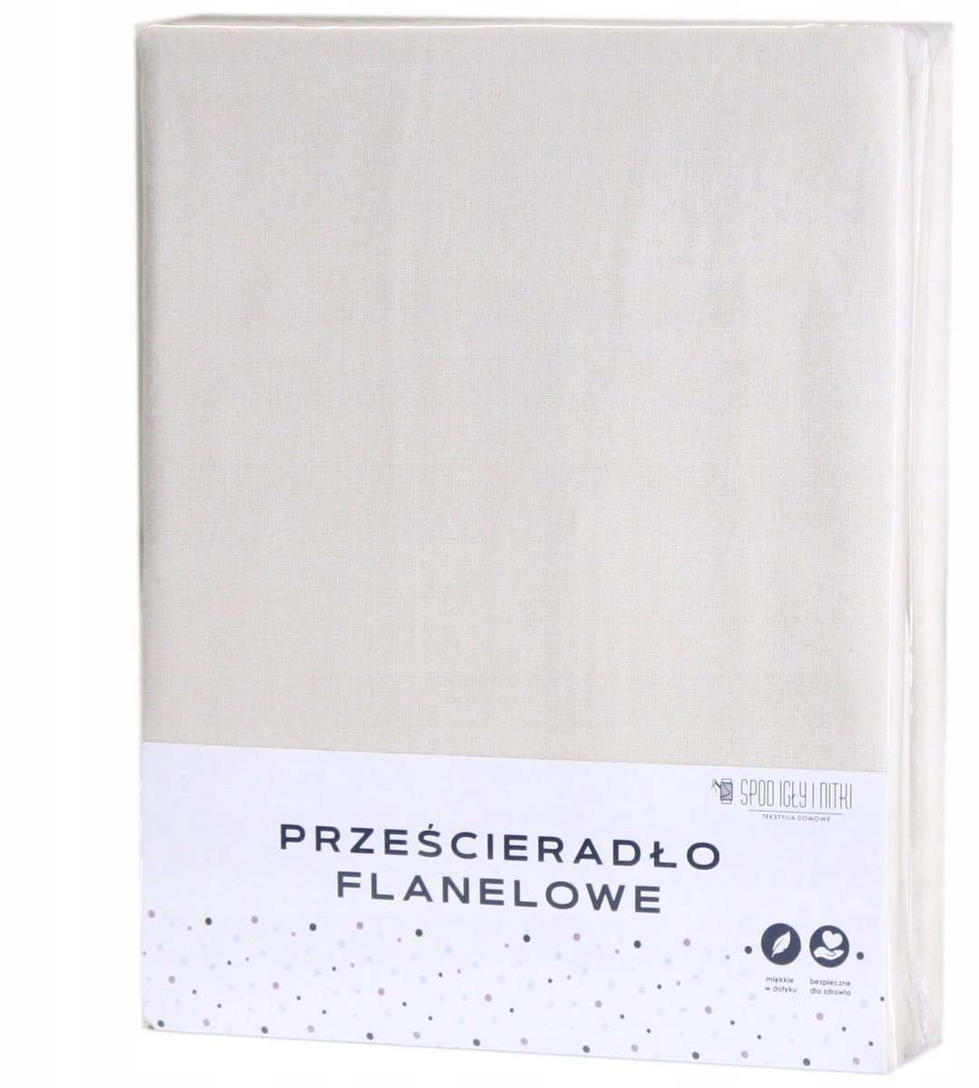Flanellen laken zonder elastiek 220x240 cm, lichtbeige