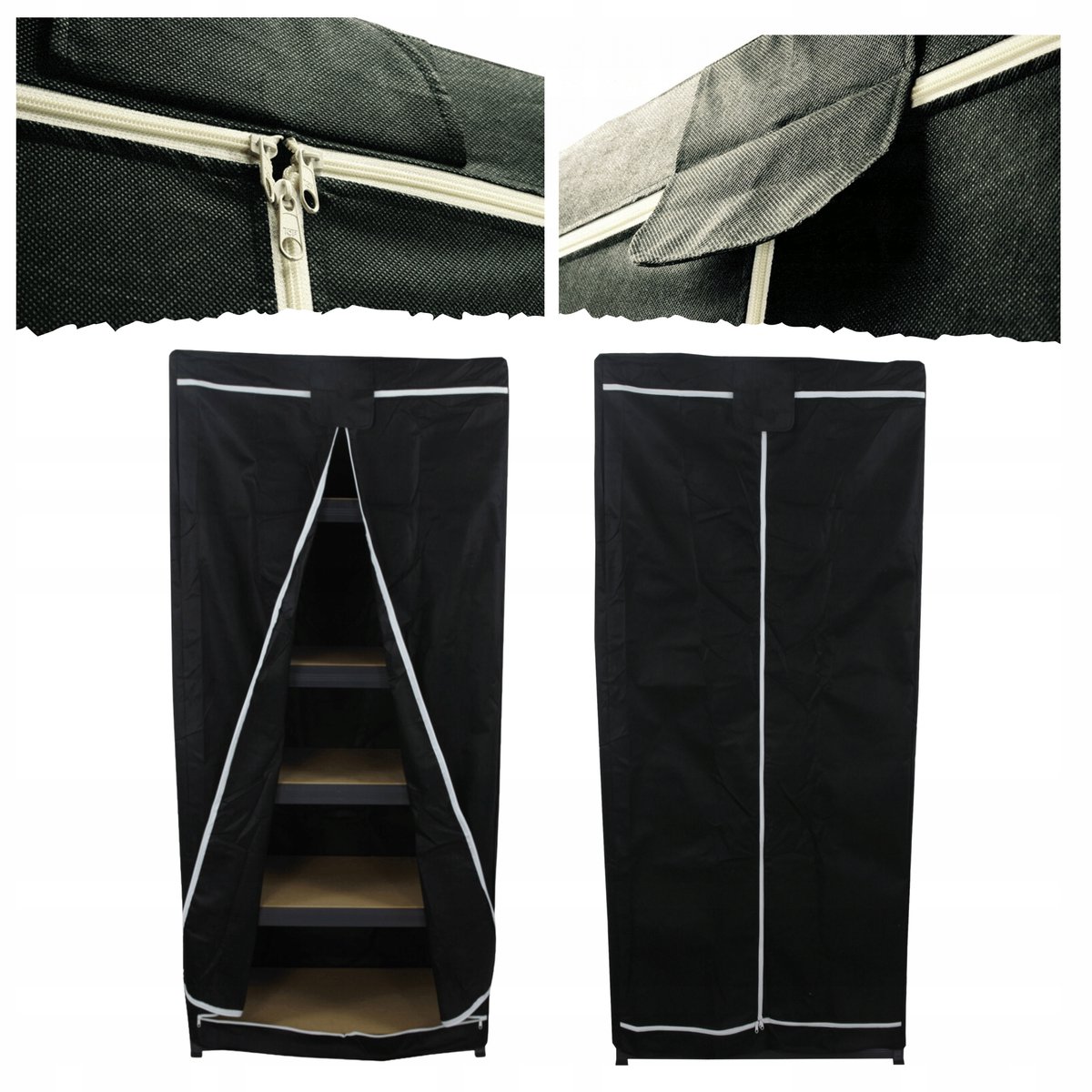 Zwarte Beschermhoes voor Rek 270x110x60cm - Duurzaam en Ademend