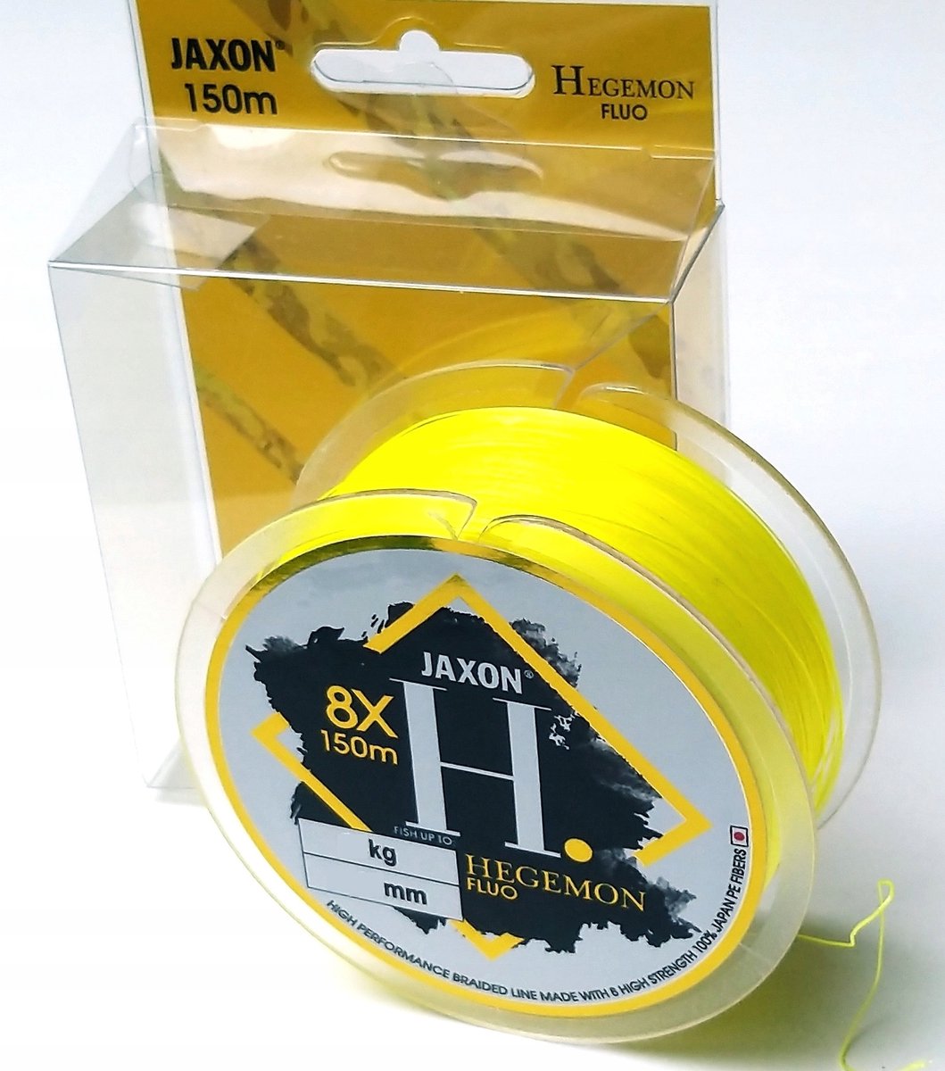 Jaxon Hegemon Fluo 8x Vislijn 0,12mm 150m 10kg - Sterk & Zichtbaar