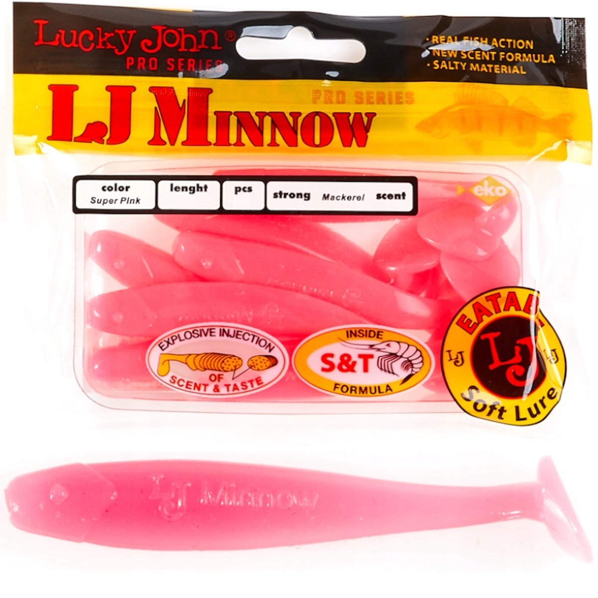 Lucky John Minnow 11,1cm F05 Super Roze - 5 st