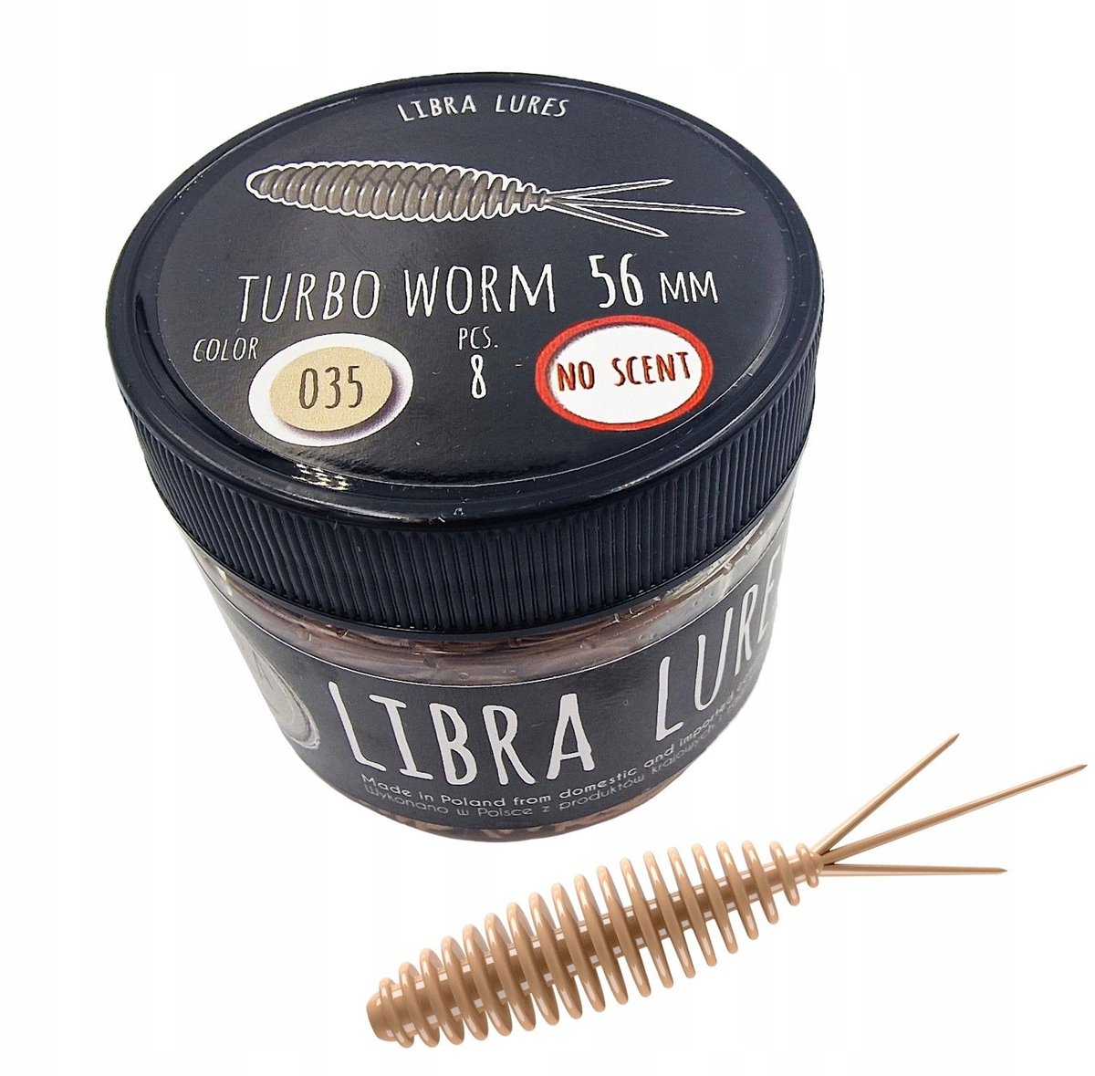 Libra Lures Turbo Worm 5.6cm - Kryl, Zachte Kunstaas voor Roofvissen