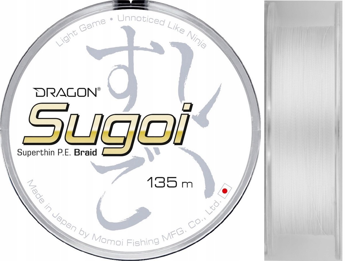 Dragon Sugoi Superthin Vislijn 135m 0.037mm Wit
