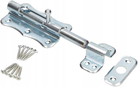 IFAM B6 kantelslot, draaisluiting, diefstalbeveiliging voor deur, schuifgrendel, hendel 110 mm, 2 omwentelingen, 6 schroeven, 3 beveiligingssleutels, ideaal voor binnendeuren, messing