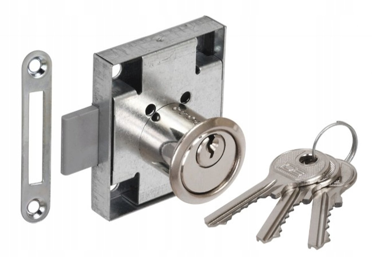 LOB ZMB-1 Nikkel Meubelslot voor Kast en Lade