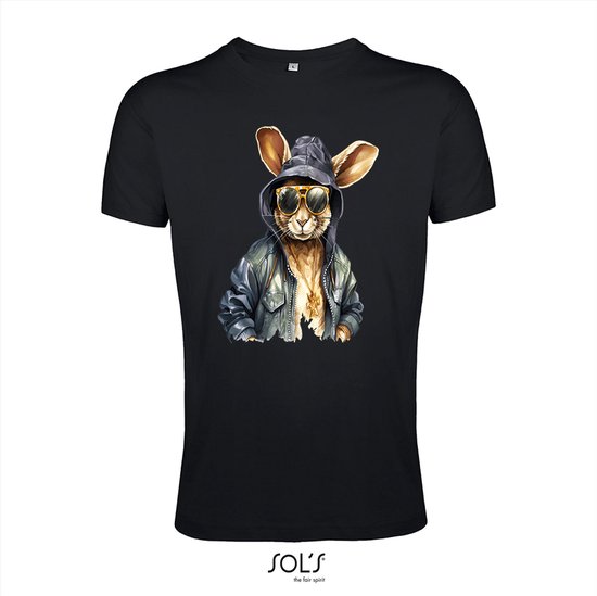 T-shirt 158an16 Lapin chaînes dorées - 4xL