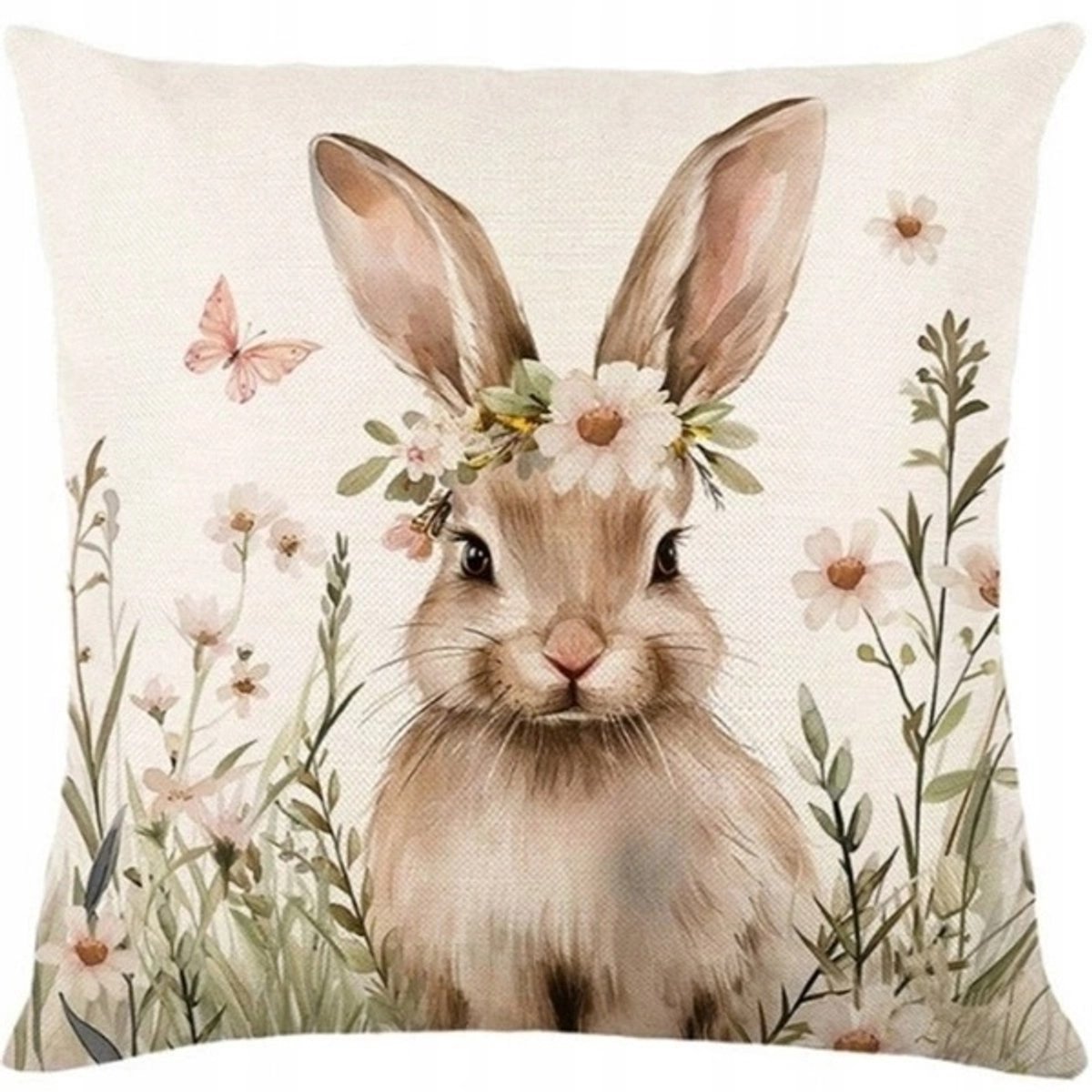 ECARLA Kussens 45x45cm Lente Konijn Decoratief POD213