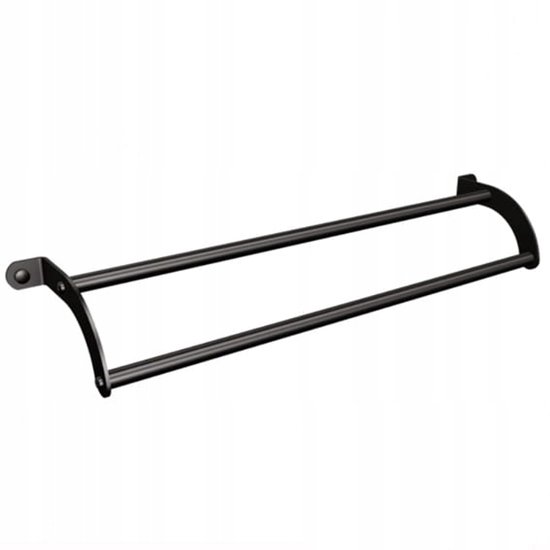 Gatco 5375MX Designer II Double Towel Bar, 61 Inch, Matte Black/Wall
