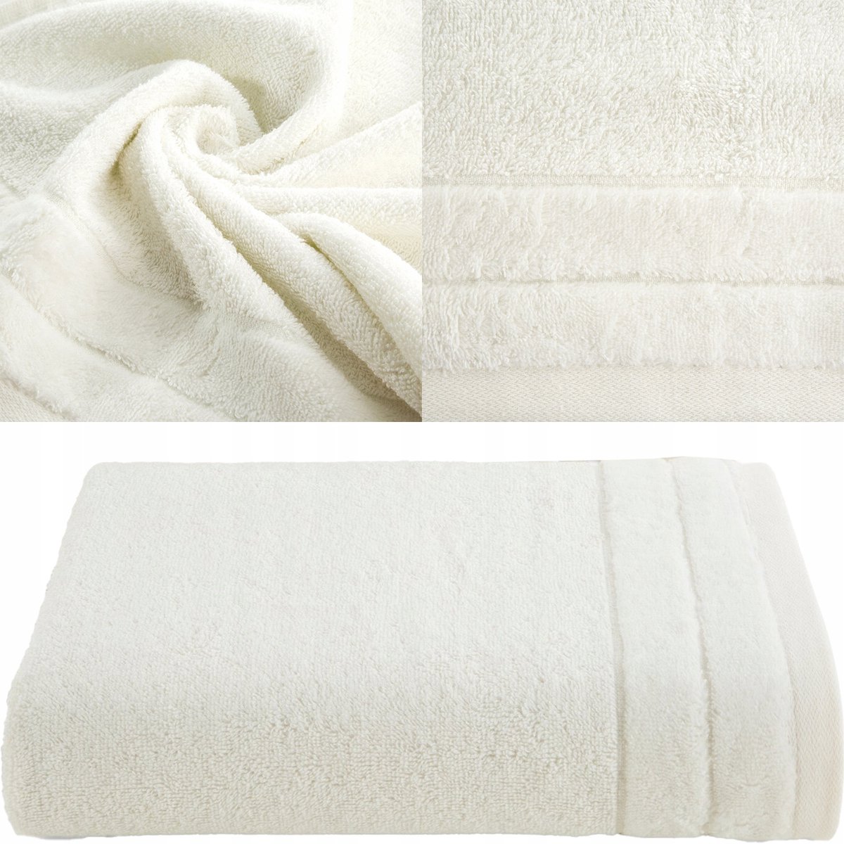 Zachte Katoenen Handdoek 50x90 cm - Crème Kleur