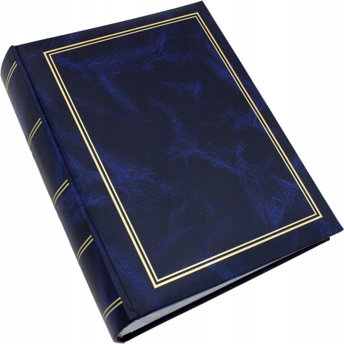 Fotoalbum 13x18 cm voor 100 foto's, navy blauw, genaaid