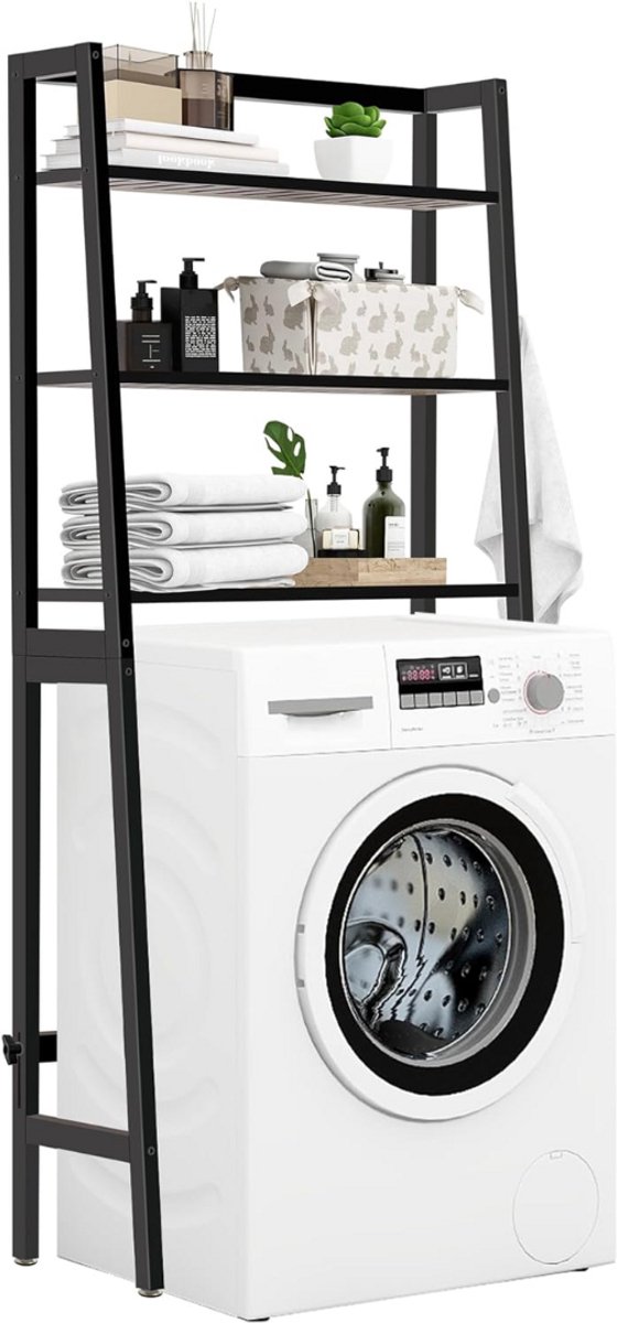 MRKLOOS Wasmachine Ombouw - Opbouwmeubel - Kast Wasdroger - Meubel - Zwart