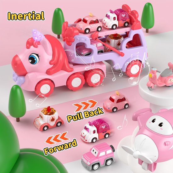 Herenear Grua Truck for Children, 1:16 Large Toy Cars, Truck Toy for Children with Light and Sound, Suitable for Boys and Girls from 3 Years, Birthday, Christmas, Carnival